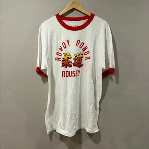 Vintage Rowdy Ronda Rousey WWE White Y2K T-Shirt
